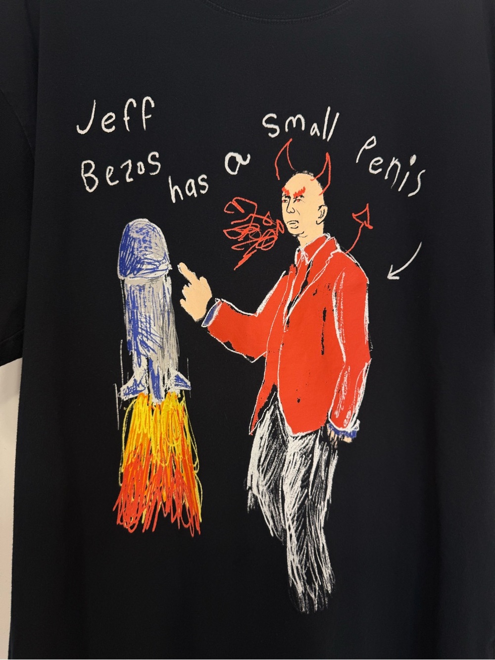 Teddy Fresh “Jeff Bezos Has a Small P**** ” Graphic Tee - Picture 2 of 5